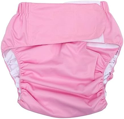 JECOMPRIS Adult Cloth Diaper Waterproof Nappy Elderly Incontinence Care Nappies Underwear Reusable Washable Overnight Diapers Pants for Disability Seniors Men Women Black JECOMPRIS