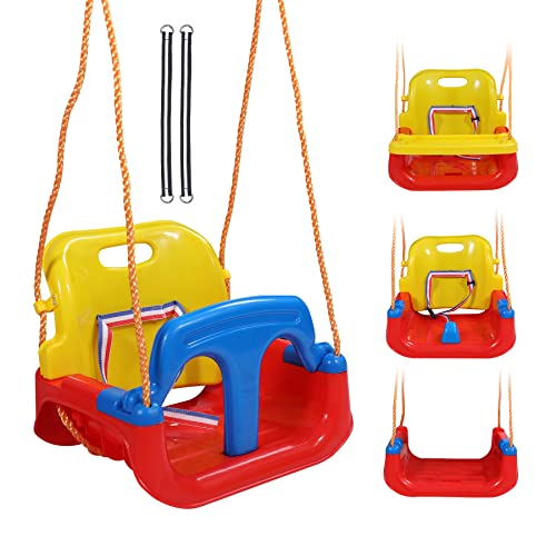 Детские качели RedSwing 4-в-1 с подносом, качелями для малышей, плотным и безопасным съемным сиденьем для младенцев и подростков, для детской игровой площадки на открытом воздухе, синий RedSwing