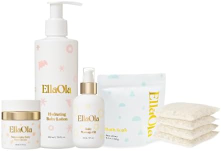 Essential Baby Eczema Care — натуральная ванночка для ванны, органическое массажное масло, увлажняющий лосьон и набор кремов для лица EllaOla