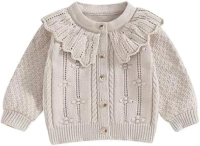 Sweetyhouse кардиган для маленьких девочек и мальчиков, вязаный свитер с круглым вырезом и длинными рукавами с открытой передней частью, зимняя одежда Sweetyhouse
