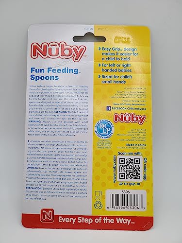 Ложки и вилки Nuby Fun Feeding для малышей, 6 шт. — зеленый, желтый, синий NUBY