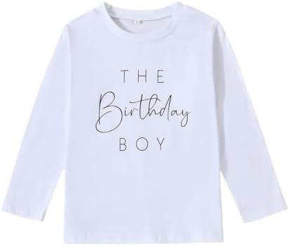 ZXIIYNU Boys' The Birthday Shirt Kids Boy Birthday Outfit Party T-Shirt ZXIIYNU