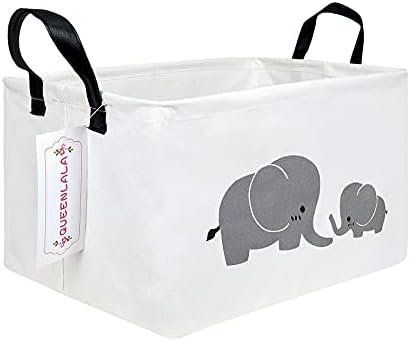 QUEENLALA Прямоугольная корзина для белья/складная детская корзина для белья для организации/корзины для хранения/детские игрушки для офиса, спальни/корзины для хранения игрушек в шкафу (Rec-Giraffe) QUEENLALA