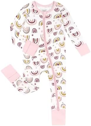 Детская хлопковая пижама унисекс Teach Leanbh с варежками и манжетами на ногах, двусторонняя молния, комбинезон с длинными рукавами для сна и игр Teach Leanbh