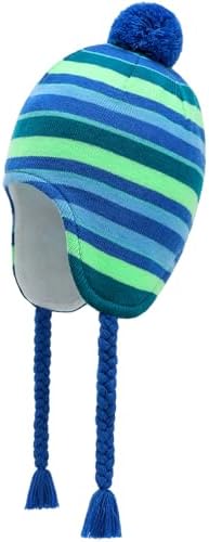 Otoyzy Winter Peruvian Hat Earflap Fleece Lined Pompon Knit Hat Beanie for 3-10T Baby Girls Otoyzy