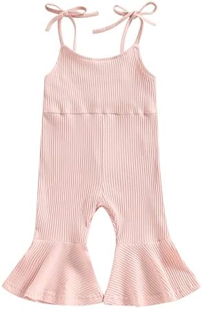 ZAXARRA Toddler Baby Girl Clothes Baby Girl Jumpsuit Romper Baby Overalls Straps Bell-Bottom Pants Baby Fall Summer Outfits ZAXARRA