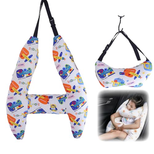 H-образная форма — опора для головы для сна в детской машине, дорожные подушки для малышей для автокресла, поддерживают тело и голову, помогают улучшить комфорт тела и головы (космонавты) ADKBO