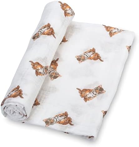 LollyBanks Baby Muslin Swaddle Blanket | 100% Cotton | Extra-Large 47 x 47 inches | Lightweight, Breathable, and Featuring Charming Giraffe Prints LollyBanks