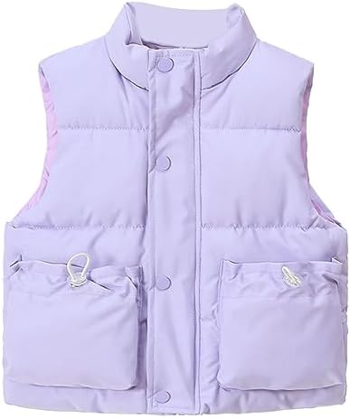 TBUIALL детский пуховик для малышей, детская зимняя теплая стеганая куртка, однотонная верхняя одежда, утепленная без рукавов для маленьких мальчиков TBUIALL
