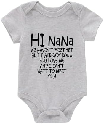 payifang Newborn Infant Baby Rompers Unisex Funny Letter Print Cute Bodysuits Payifang
