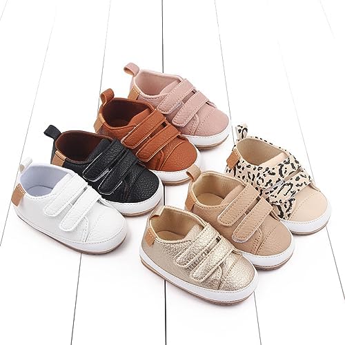 TANDEFLY Infant Baby Girls Mary Jane Shoes Non-Slip Rubber Sole Ballet Slippers Princess Dress Wedding Shoes Newborn Crib Shoes TANDEFLY