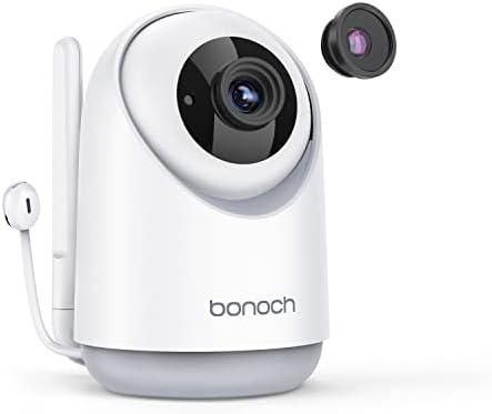 bonoch Baby Monitor No WiFi, 5.5" 1080p Video Baby Monitor with Camera and Audio, Motion&Sound Detect, Local Storage&Playback, 7800mAh Battery, 1800ft Range, 110° Wide-Angle Lens, Auto Night Vision Bonoch