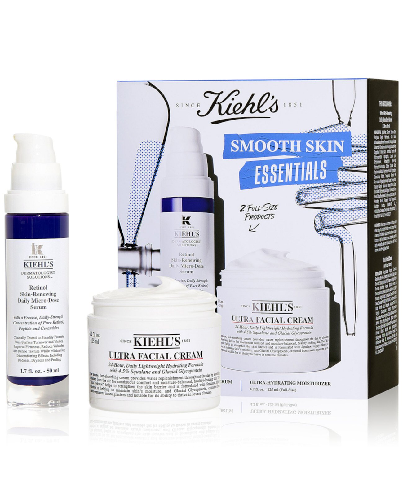 2 шт. Набор для ухода за кожей Smooth Skin Essentials Kiehl's Since 1851