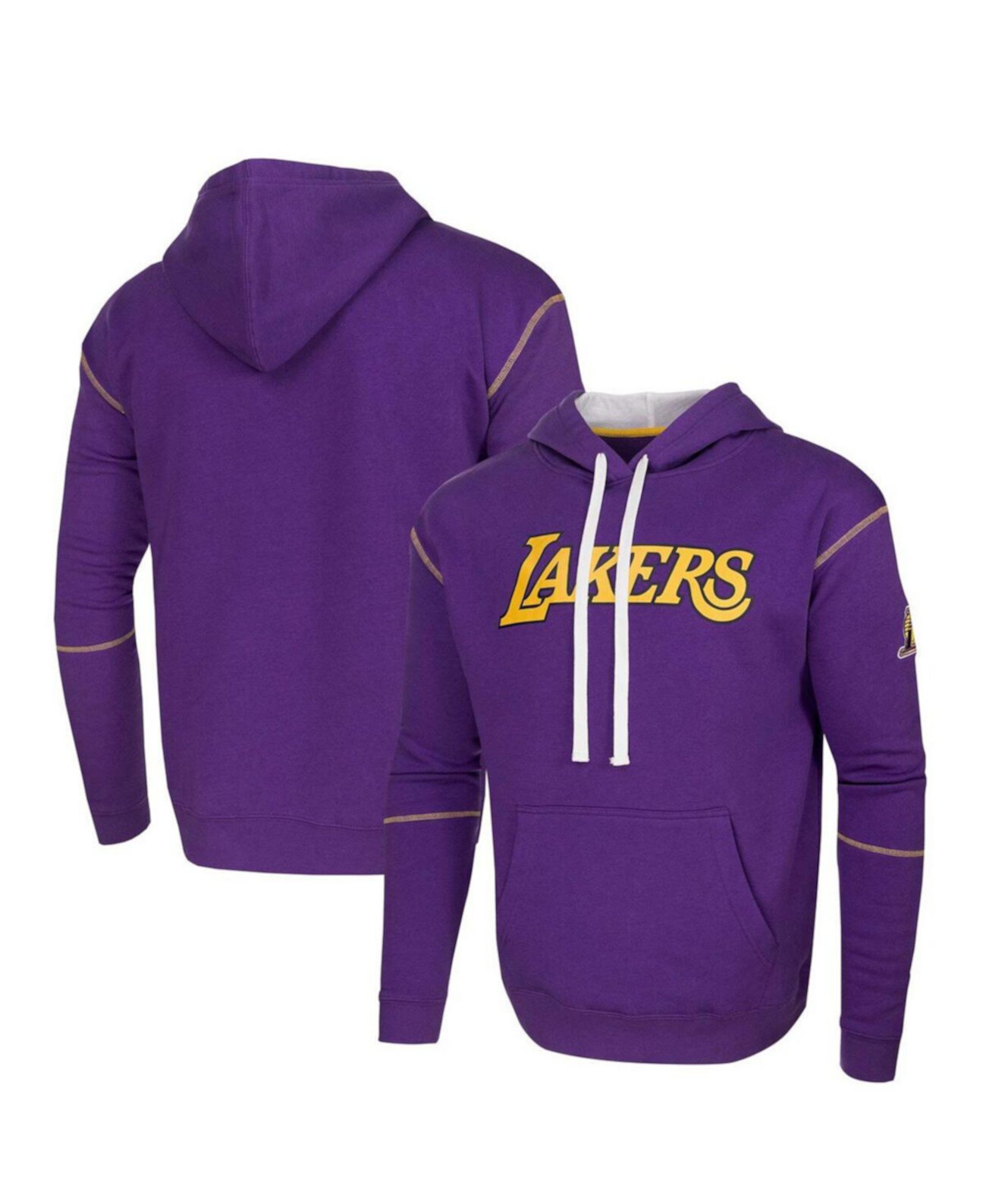 Мужской и женский фиолетовый пуловер с капюшоном Los Angeles Lakers Monument Stadium Essentials