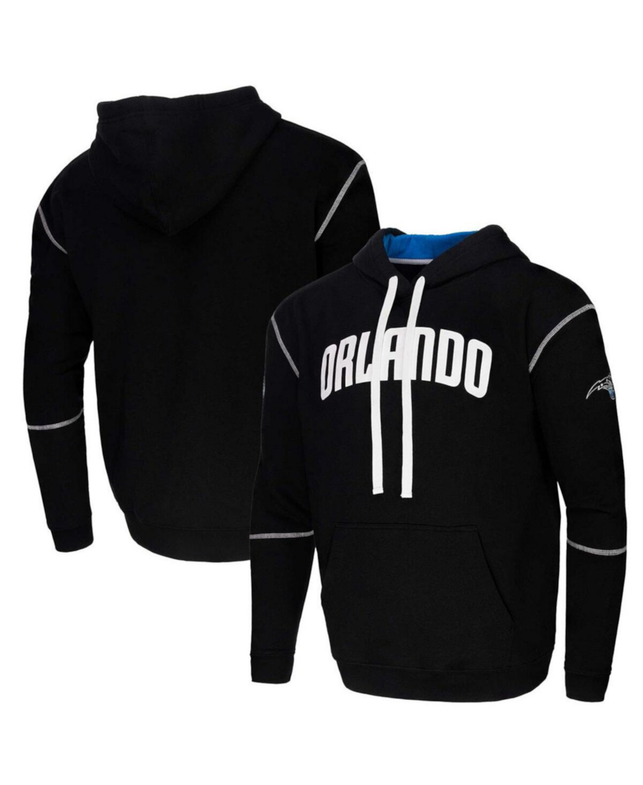 Мужской и женский черный пуловер с капюшоном Orlando Magic Monument Stadium Essentials