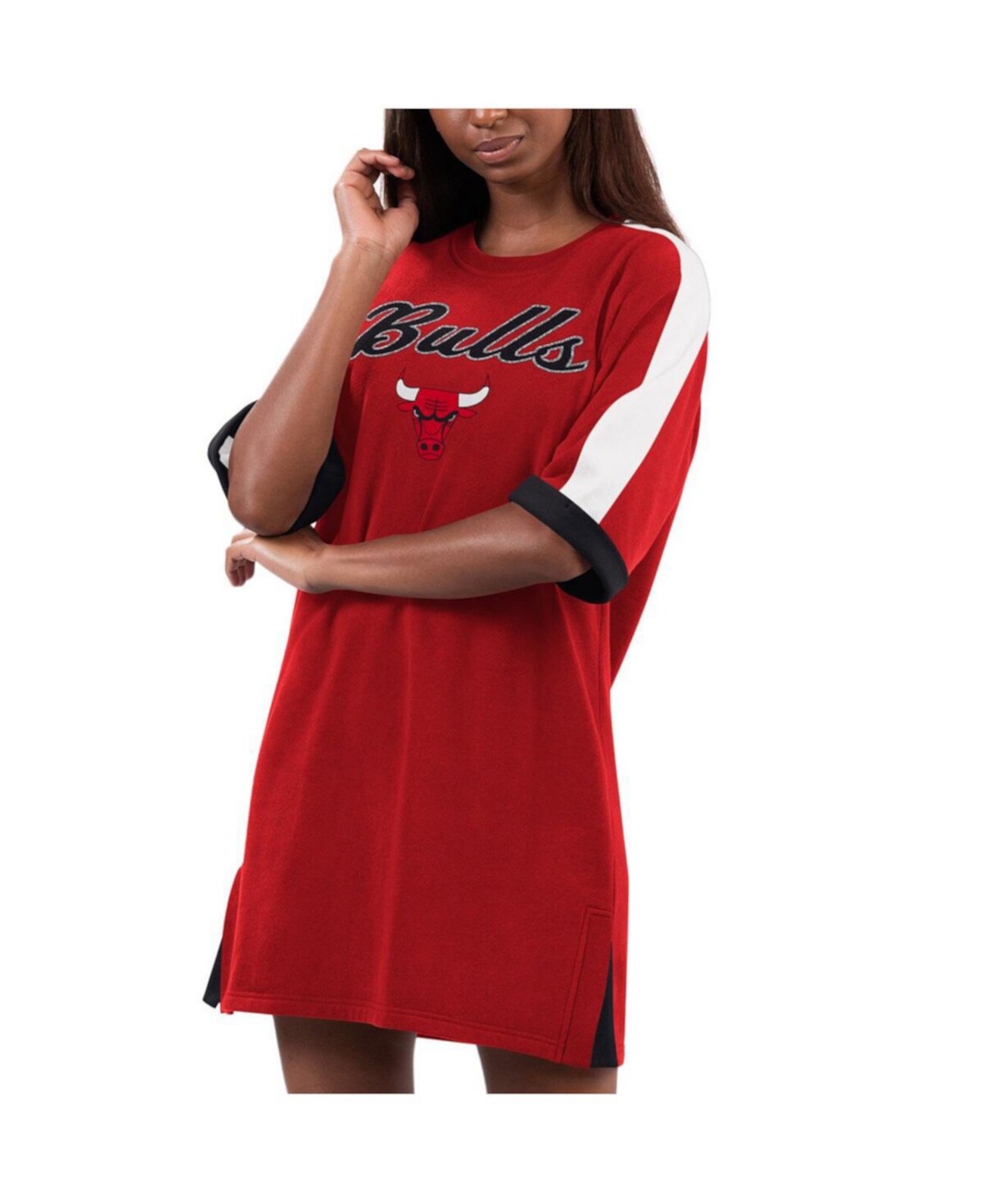 Женское красное платье-кроссовки с флагом Chicago Bulls G-III