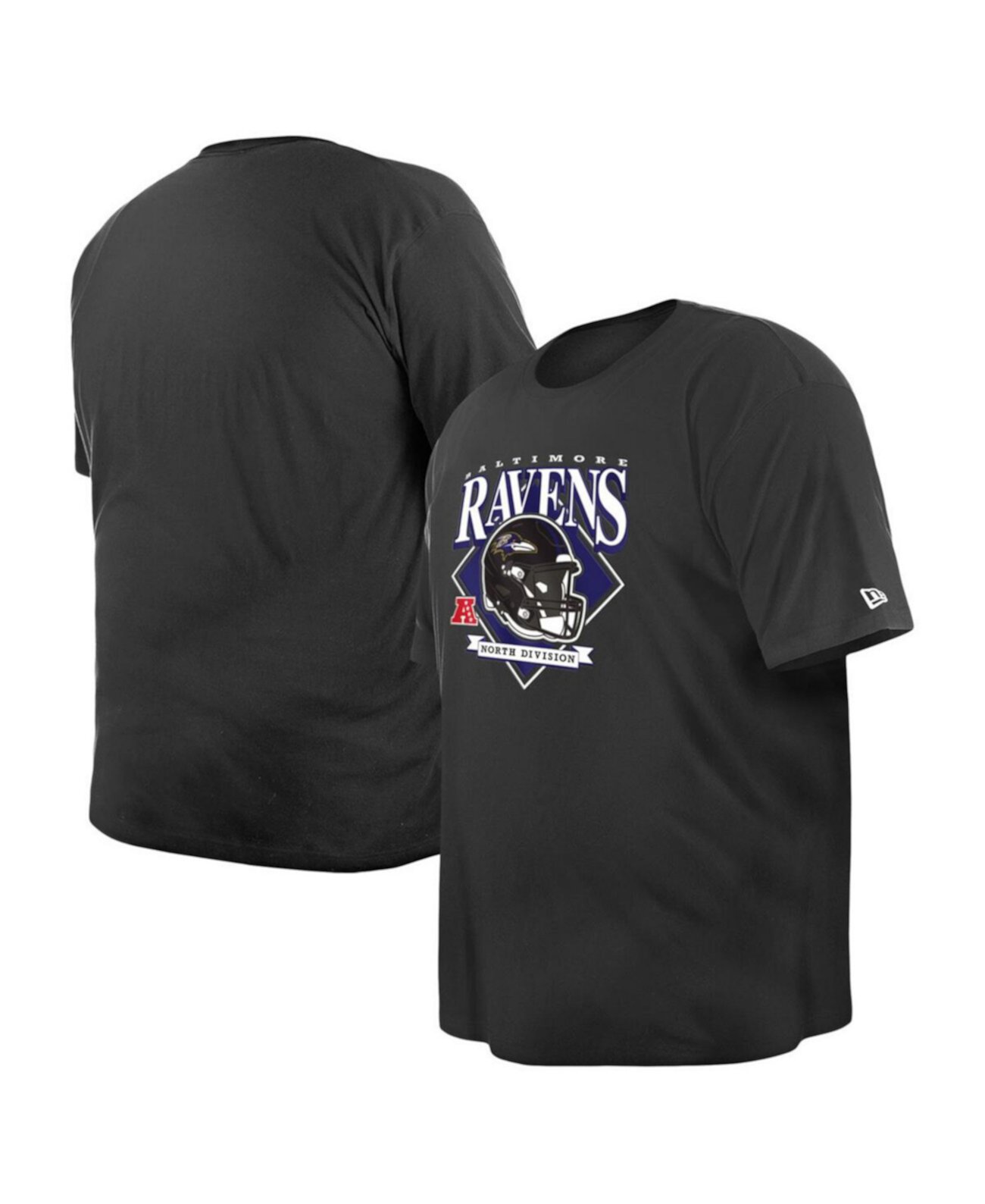 Мужская черная футболка Baltimore Ravens Big and Tall Helmet New Era