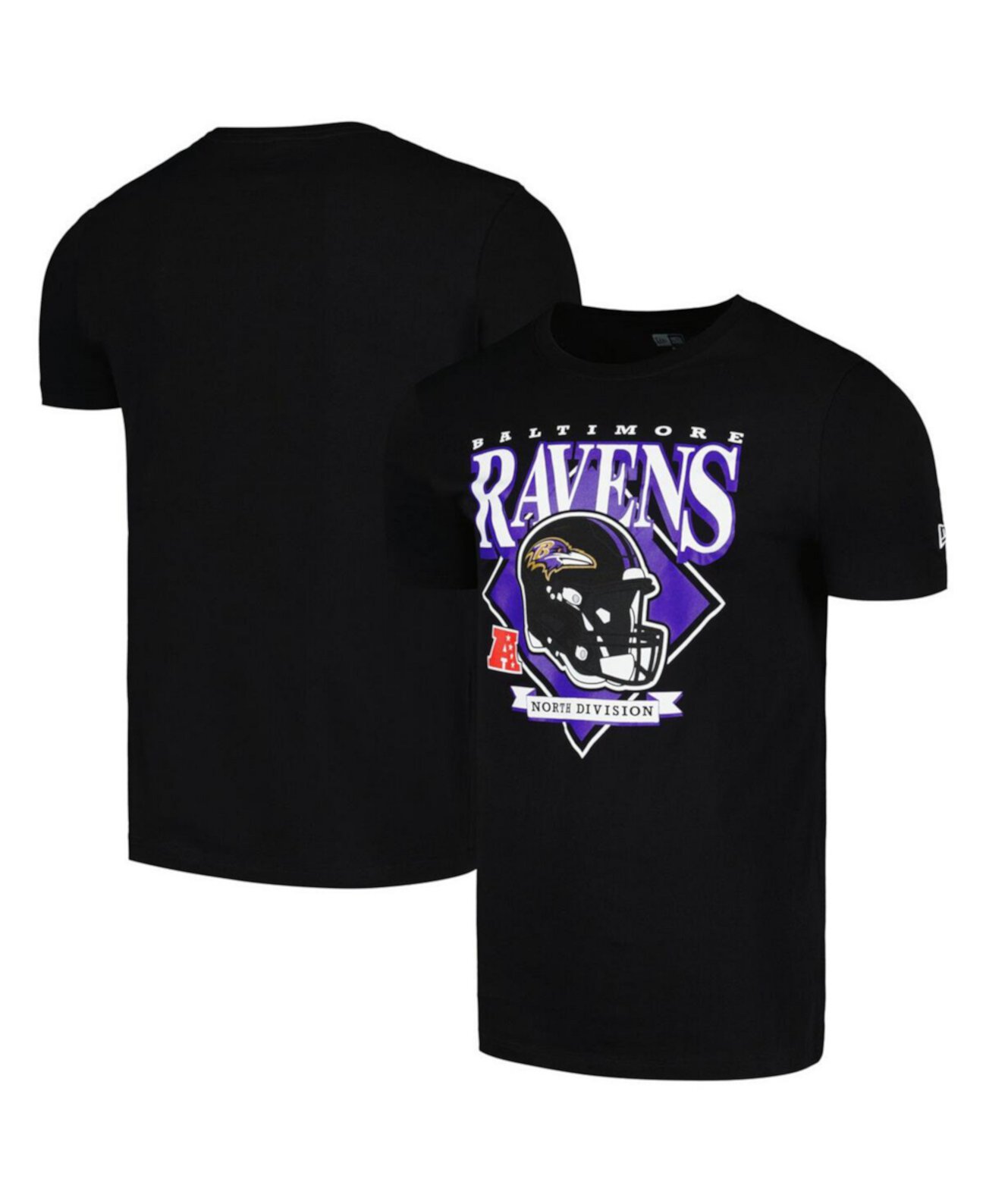 Мужская черная футболка с логотипом команды Baltimore Ravens New Era