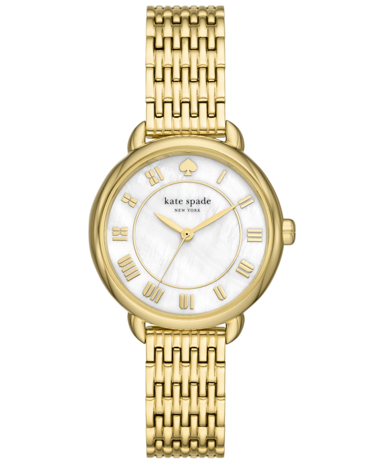 Женские часы Lily Avenue с тремя стрелками из нержавеющей стали золотистого цвета, 34 мм Kate Spade New York