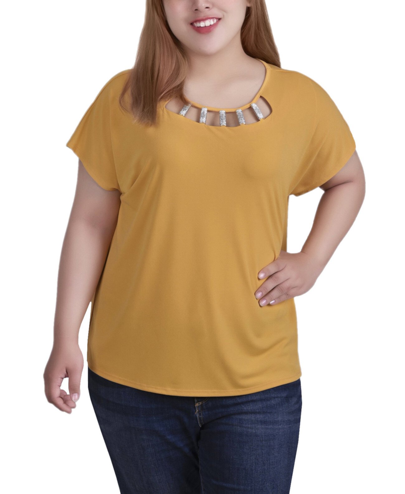 Женская Блузка NY Collection Plus Size Short Sleeve Top NY Collection