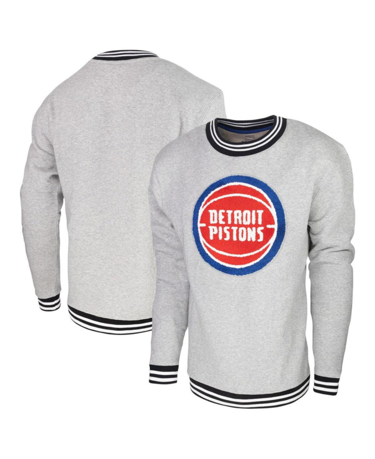 Мужской пуловер клубного уровня цвета Хизер Серый Детройт Пистонс Stadium Essentials