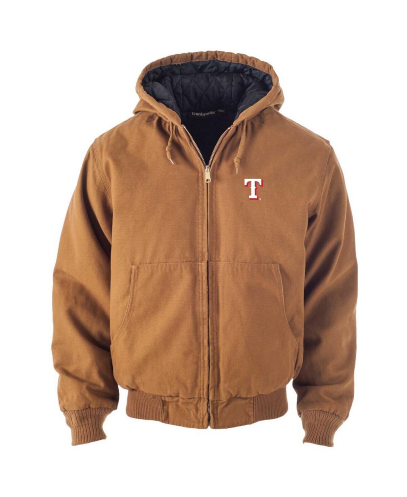 Мужская коричневая куртка с капюшоном и молнией во всю длину Texas Rangers Dakota Work Dunbrooke
