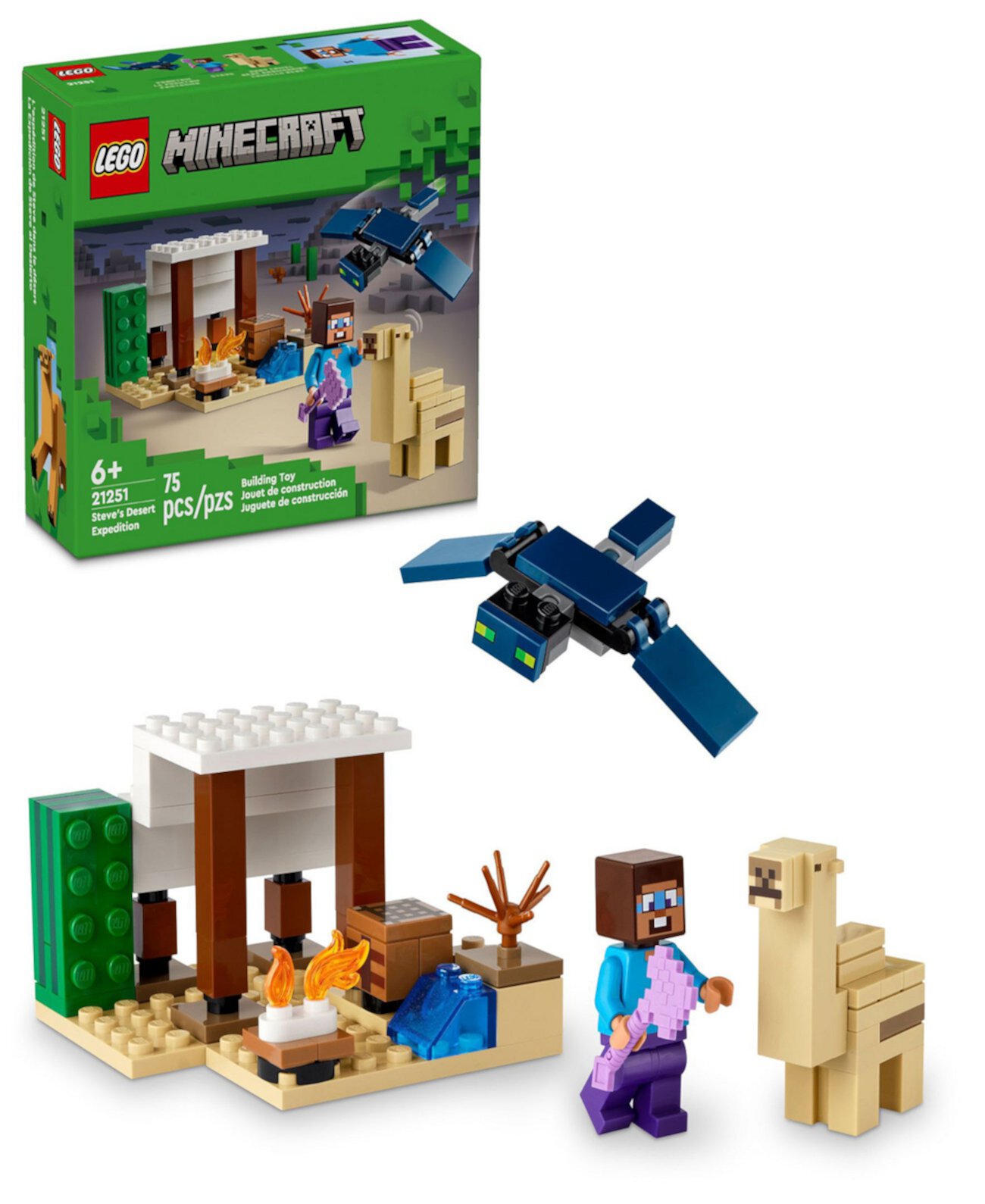 Minecraft 21251 Набор игрушек «Экспедиция Стива в пустыню» с минифигурками Стива и верблюжонка Lego