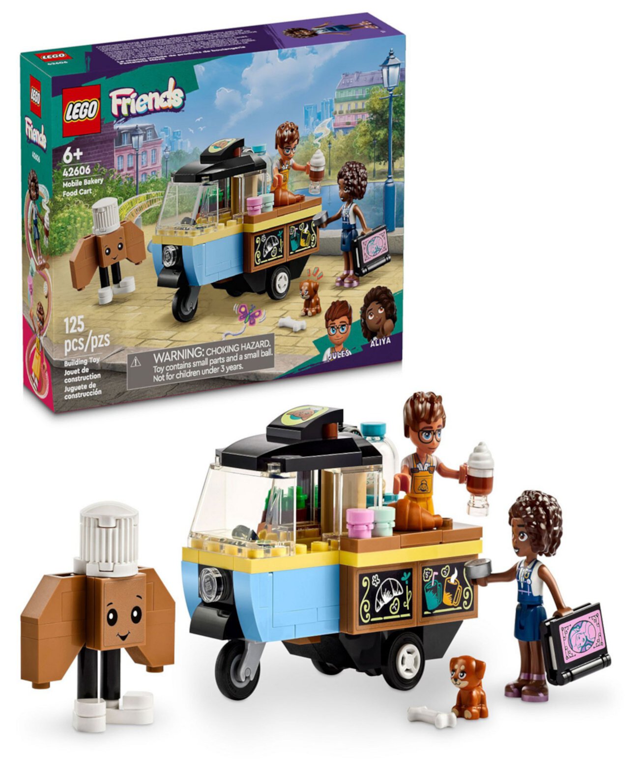 Набор игрушек Friends 42606 Mobile Bakery Food Cart с минифигурками Алии и Жюля Lego