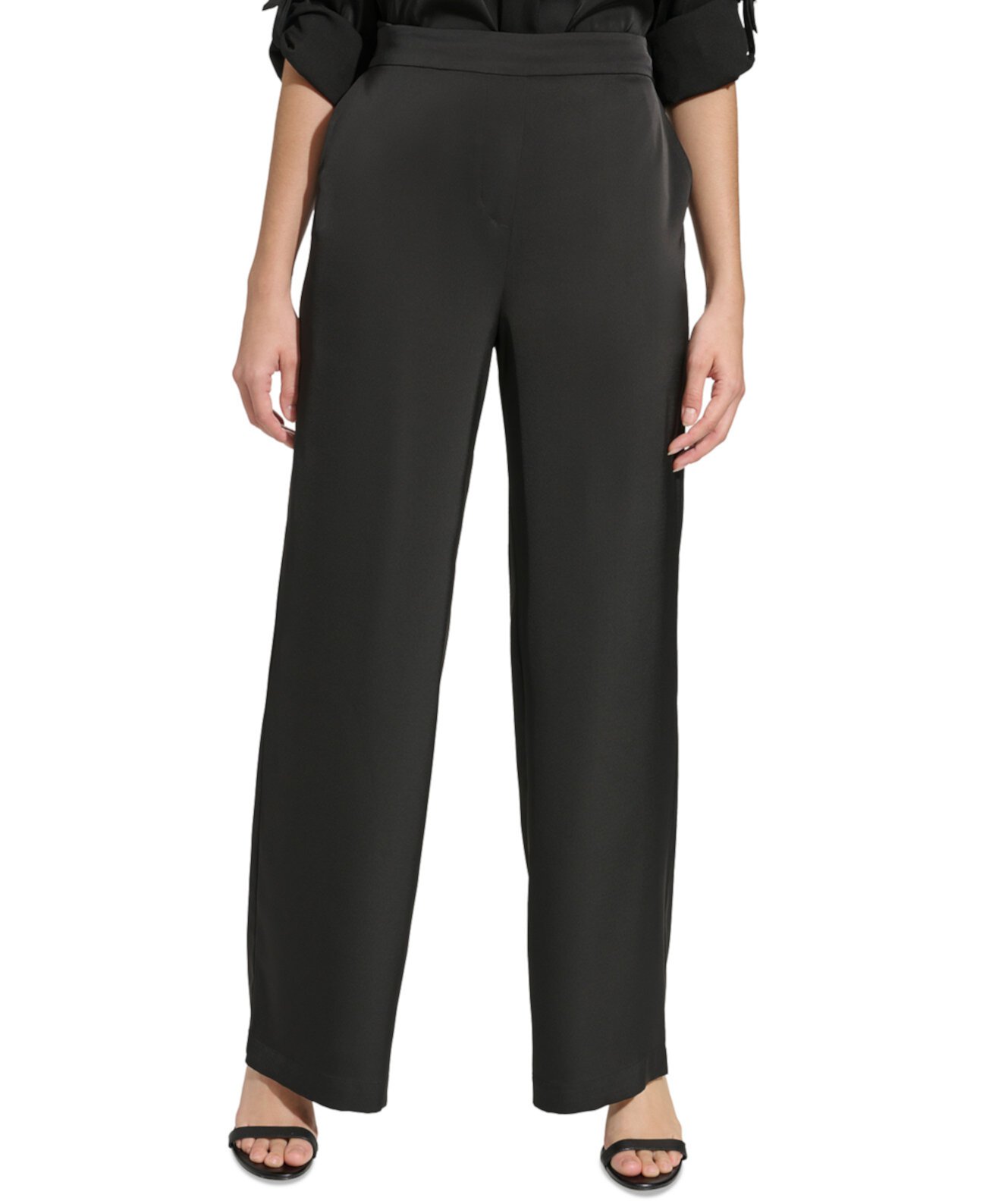 Сатиновые брюки с поясом для женщин от Calvin Klein Calvin Klein