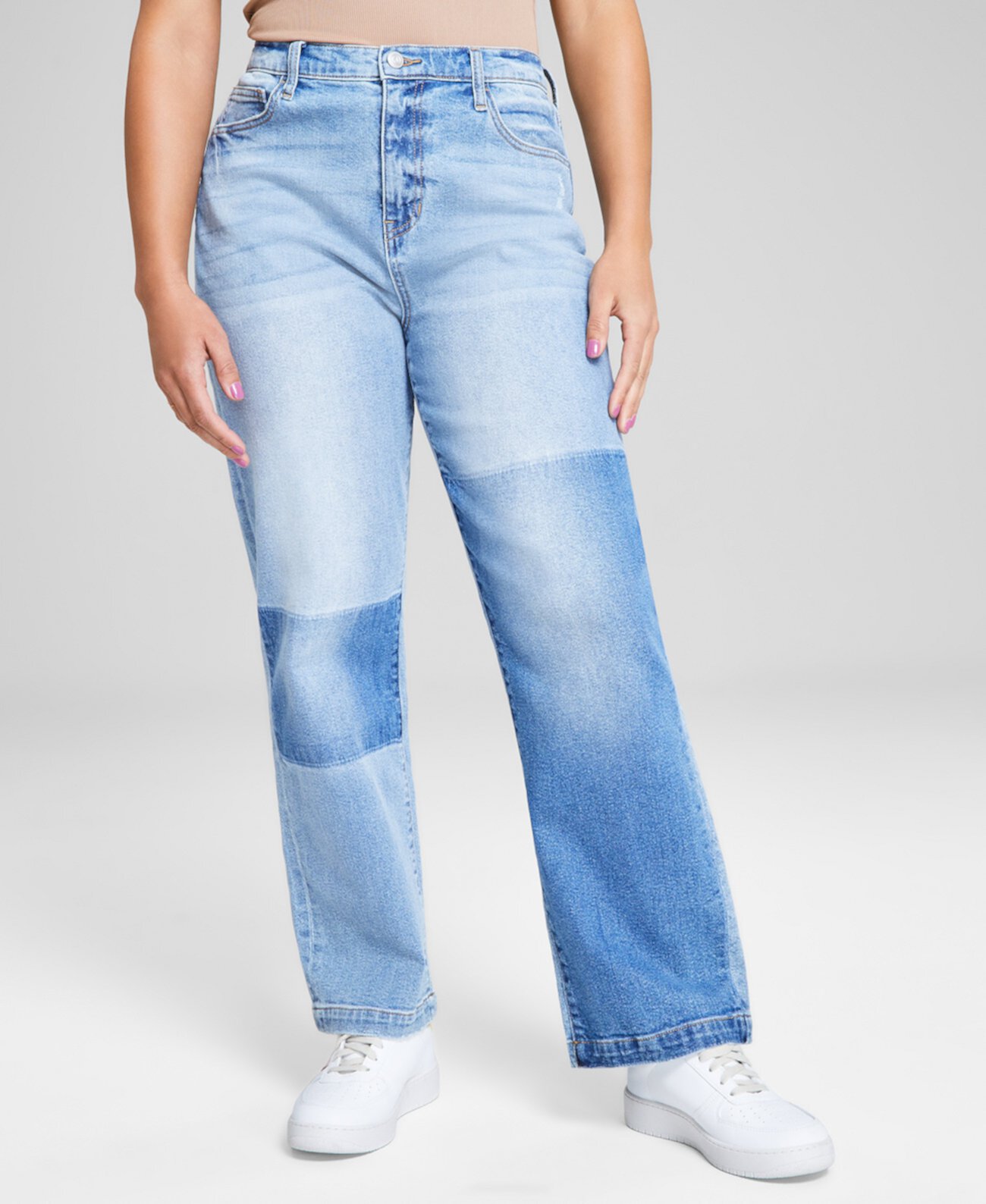 Женские джинсы прямого кроя со сверхвысокой посадкой, созданные для Macy's And Now This