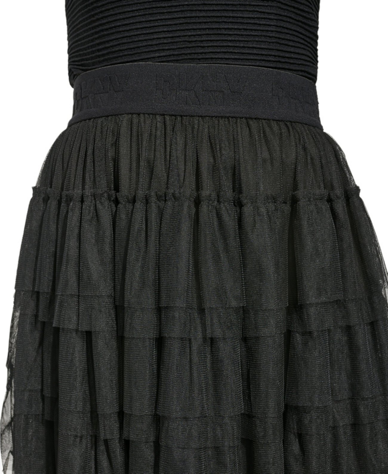 Женская многоярусная юбка-миди из тюля DKNY