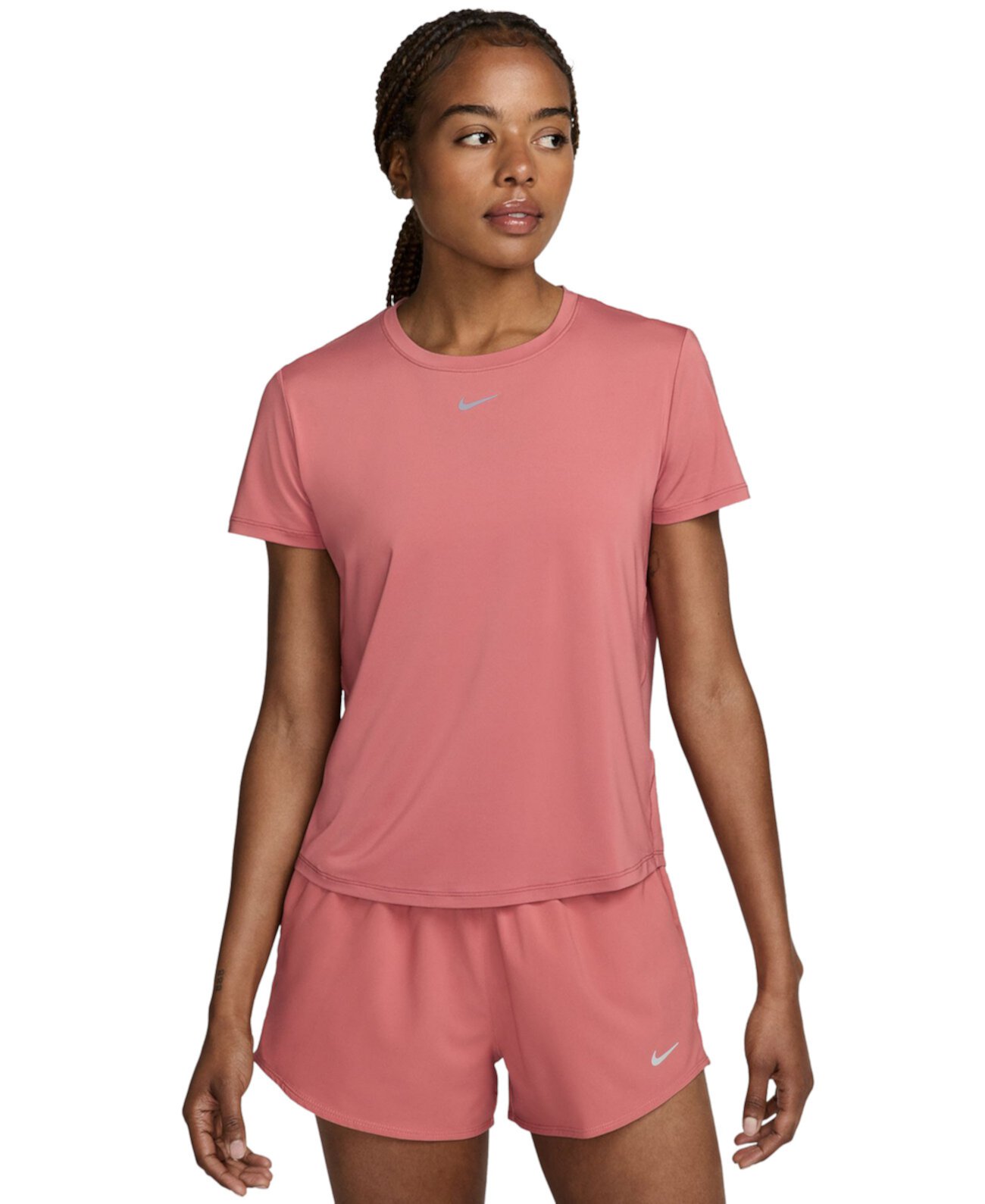 Женский топ Nike One Classic с короткими рукавами и технологией Dri-FIT, легкий и быстро сохнущий Nike