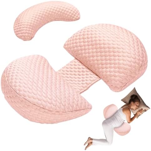 Pregnancy Pillow for Sleeping, Maternity Pillow Support for HIPS, Backs, Legs, Maternity Pillow with Detachable and Adjustable Pillow Cover Oskeray