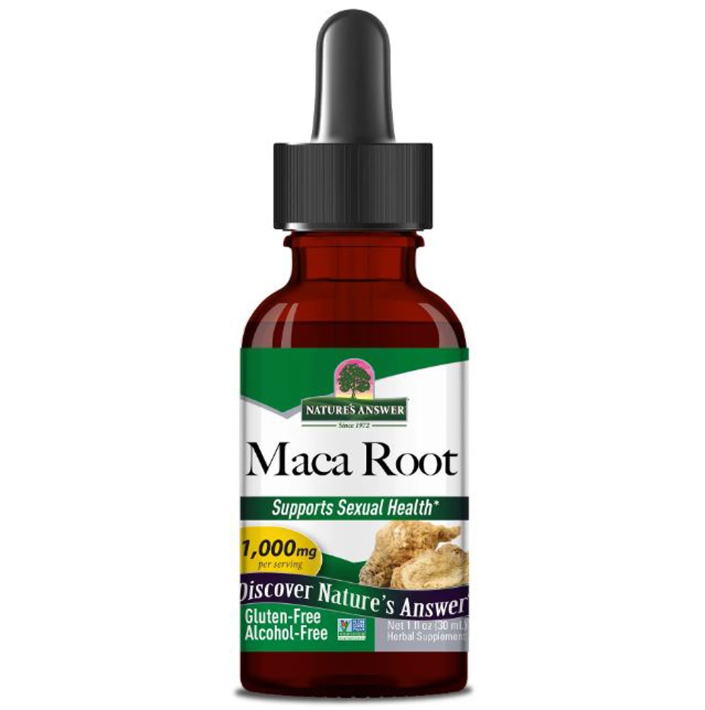 Maca Root Liquid Extract (Жидкий экстракт) Alcohol Free -- 1 fl oz (Жидкие унции) Nature's Answer