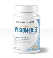 Капсулы Vision-DES HydroTears для поддержки сухих глаз – 60 шт, Омега-7 Tersus Life Sciences