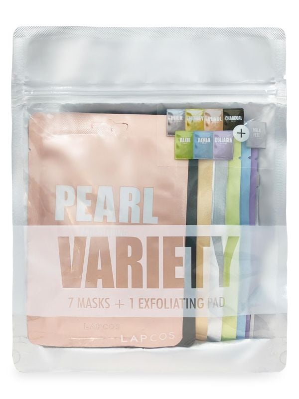 Pearl Variety 7 Mask & 1 Exfoliating Pad Pack LAPCOS