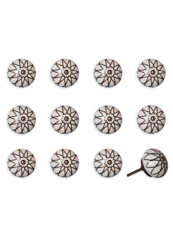 12-Piece Ceramic Cabinet & Door Knob Set KNOB IT