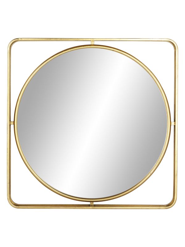 Круглое настенное зеркало в золотой рамке Primrose Valley