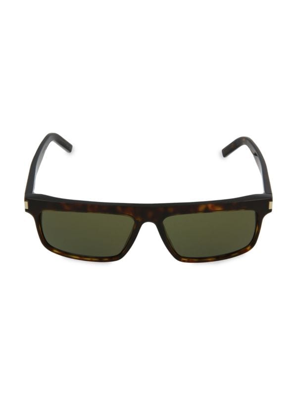 57MM Rectangle Sunglasses Saint Laurent