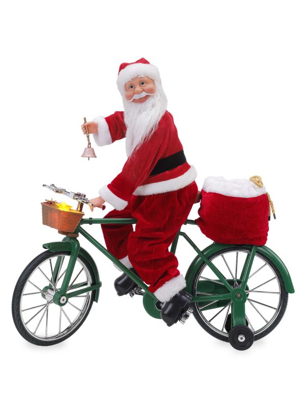 Cycling Animated Santa Mr. Christmas