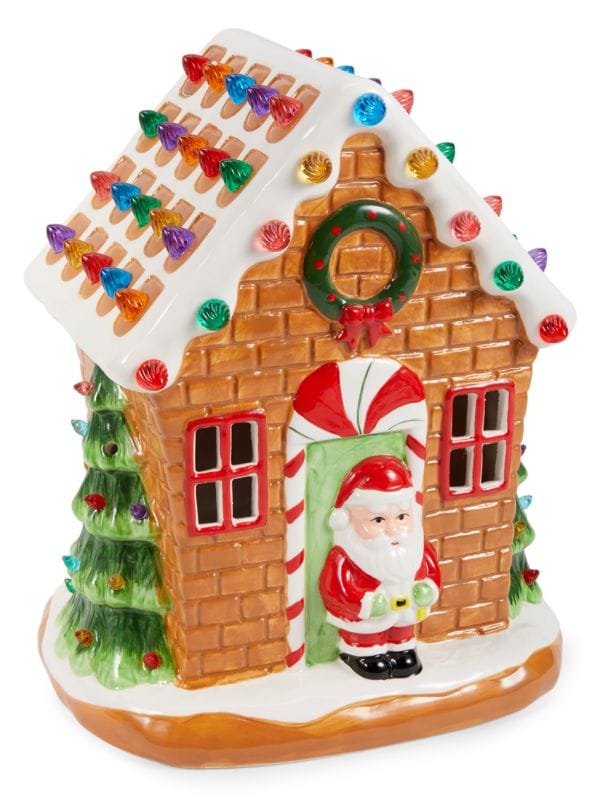 Santa's Ceramic Gingerbread House Mr. Christmas