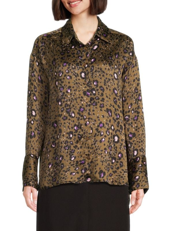 Рубашка на пуговицах Delisse с леопардовым принтом Walter Baker