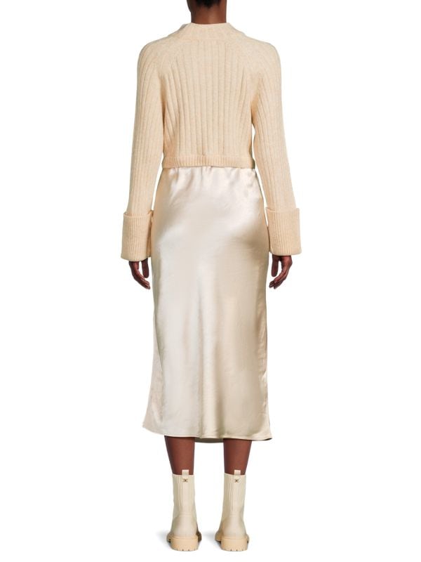 Атласное платье миди-свитер Bea Design 365