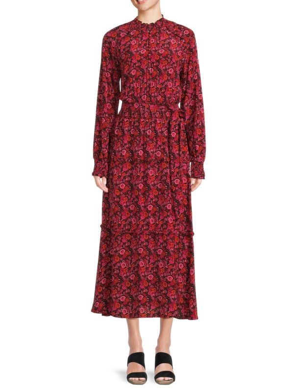 Многоярусное платье макси Rebecca с цветочным принтом DEREK LAM