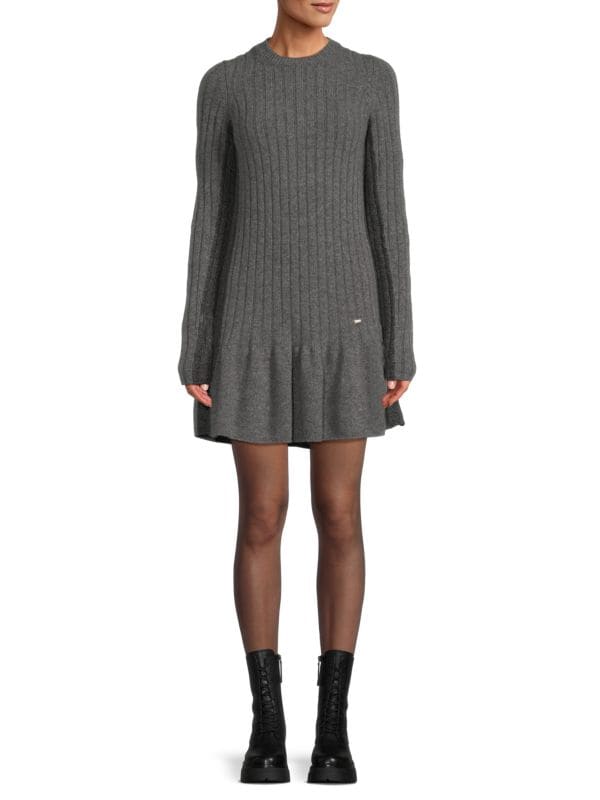 Мини-платье-свитер из шерсти и кашемира Sonia Rykiel