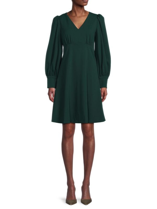 Расклешенное платье с V-образным вырезом Calvin Klein