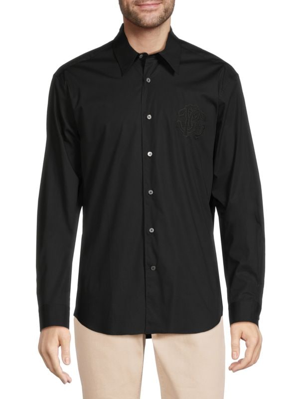 Рубашка на пуговицах с логотипом Roberto Cavalli