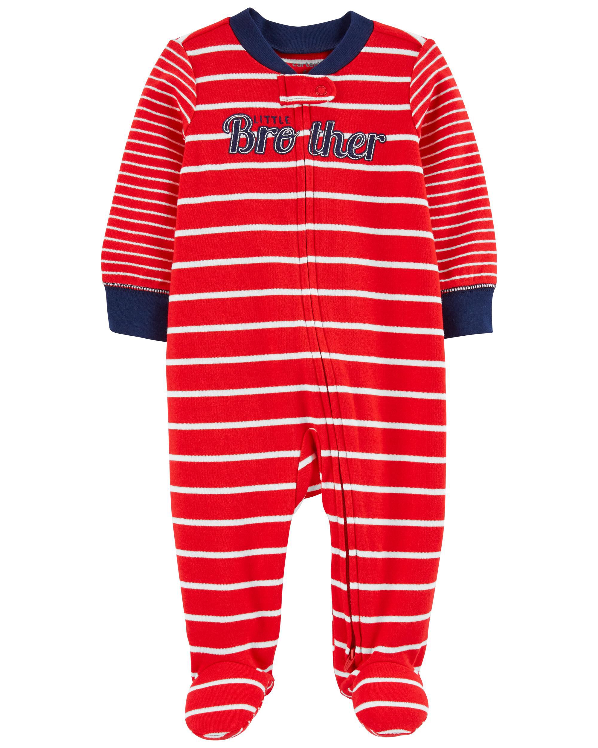 Хлопковая пижама для сна и игр Baby Brother с двусторонней молнией Carter's
