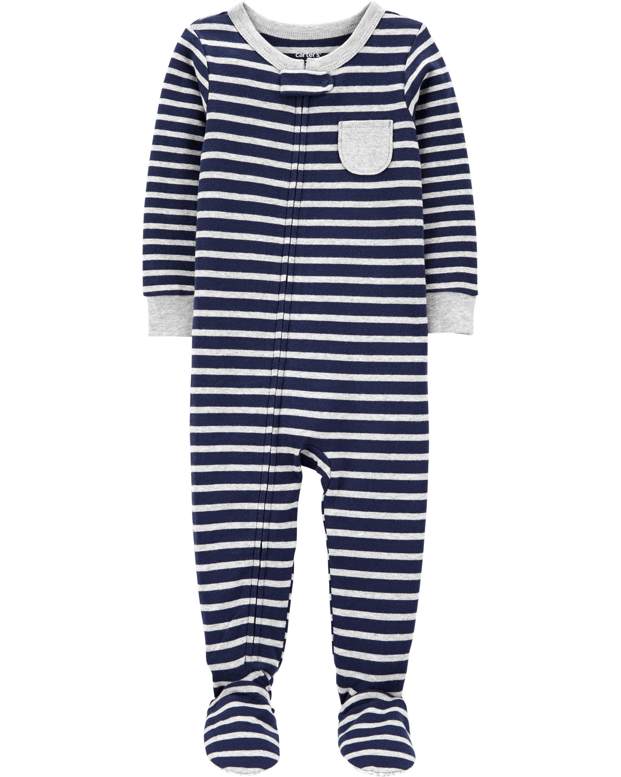 Цельная полосатая пижама из 100 % плотного хлопка для малышей Carter's