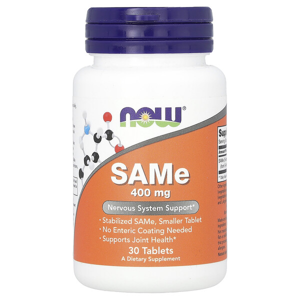 SAMe, 400 мг, 30 таблеток - NOW Foods NOW Foods